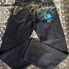 RogueWave Y2k 2000-е Статуя Свободы Алмазы Джинсы Повседневные Джинсовые Брюки Высокая Талия Прямые Широкие Штанины Джинсы Харадзюку Винтажная Женская Одежда
