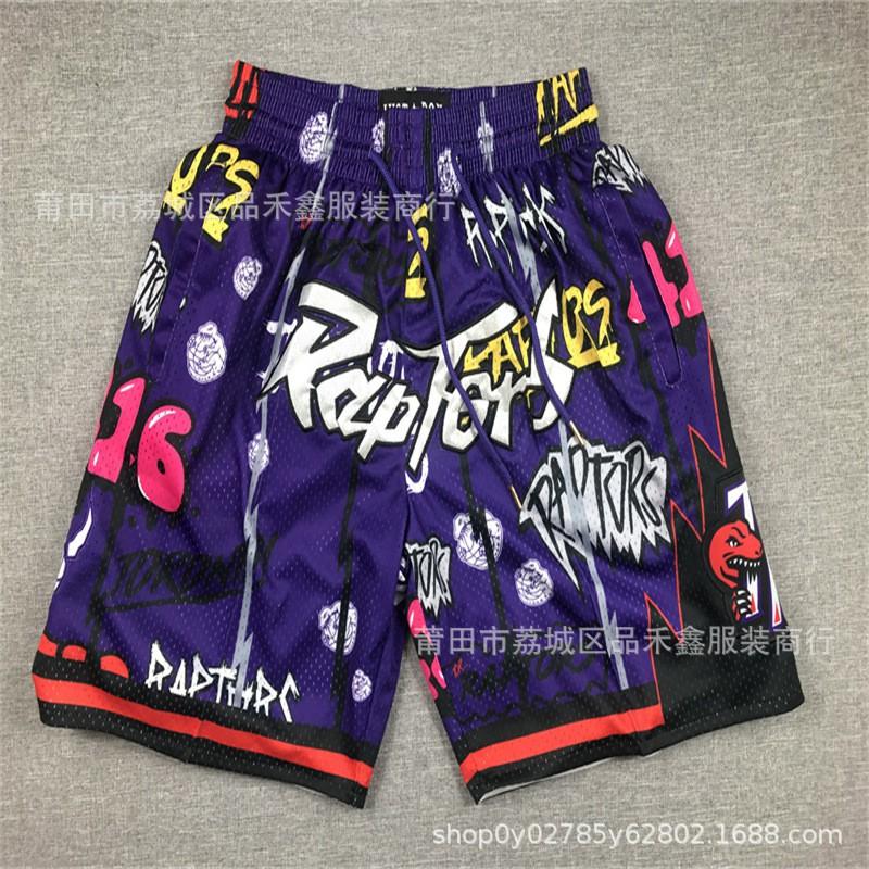 Men Women Basketball Shorts Cotton Blend Athletic Wear NBA Team Design Sportswear