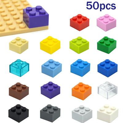 Нетоксичные кубики 2x2 точки Толстые фигурки DIY Строительные блоки Размер 2x2 точки Совместимы с 3003 Образовательная творческая игрушка для детей