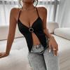 2025 Spring Summer Sexy Halter Neck Backless Crop Top for Women, Y2K Streetwear Sleeveless T-Shirt