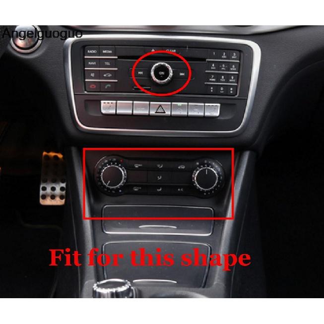 3 шт. серебряная автомобильная ручка громкости кондиционера, декоративная наклейка для Mercedes Benz ABE Class GLK GLA CLA GLE ML GL