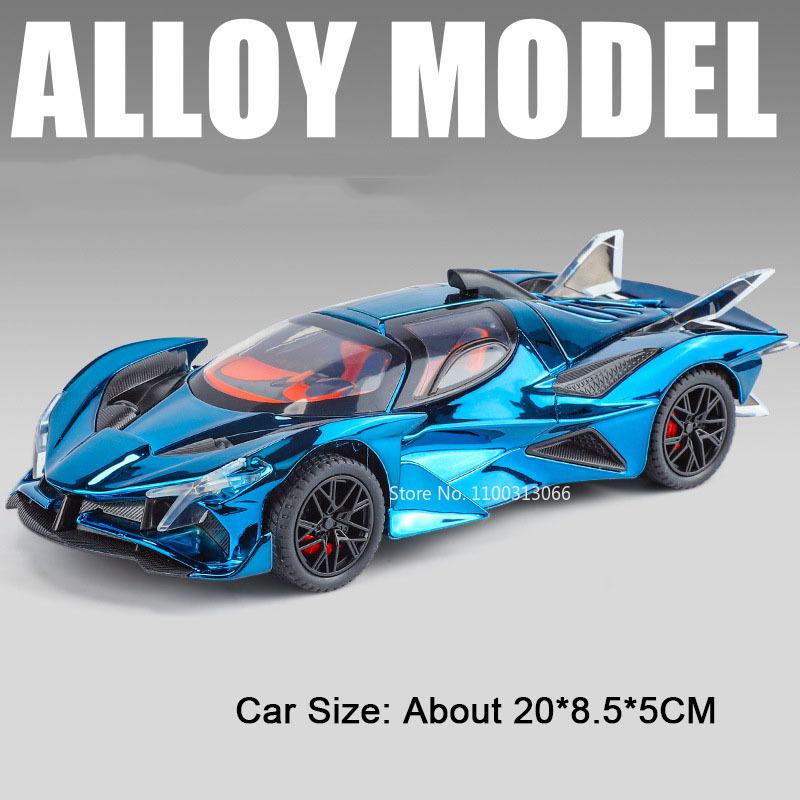 1:24 Аполлон EVO Вижн GT Спортивные Машинки Игрушки Модели Колеса Машинки с Оттяжкой и Звуком Светом Миниатюрная Машинка Подарок для Малышей Детей