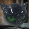 1/2/3PCS Black Cat Figurine Resin Luxury Black Cats Stone Sculpture Decorative Cat Head Ornament Home Office Desk Decor Gift