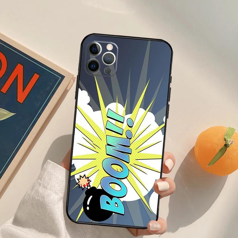 Чехол для мобильного телефона iPhone14 Comic Speech Foam Prosperity Чехол для мобильного телефона Цвет волос Покраска Anti-Drop Для Anti-Drop