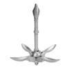 Universal Boat Anchor Carbon Steel Folding Grapnel 1.5kg 3.31lb with 20m Rope for Marine