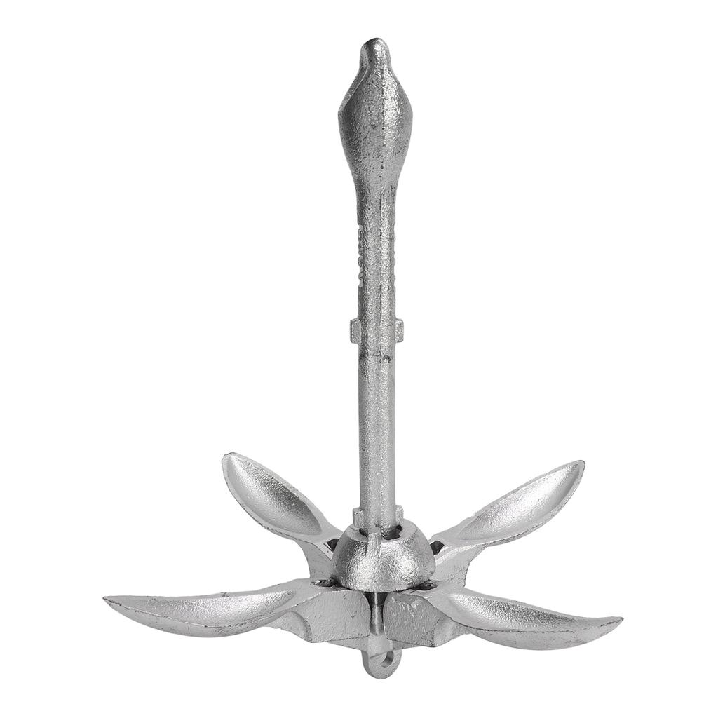 Universal Boat Anchor Carbon Steel Folding Grapnel 1.5kg 3.31lb with 20m Rope for Marine