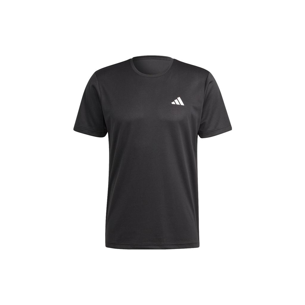 Adidas Tennis Fab Tee With Solid Color Logo Men Tops Black HR8727