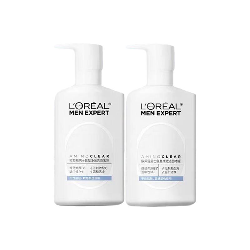 Loreal Paris Гель Pure Очищает, Успокаивает, Укрепляет, Удаляет черные точки, Увлажняет и Масло для умывания с углем для мужчин LOreal Гель для умывания с аминокислотами - 185 мл 2