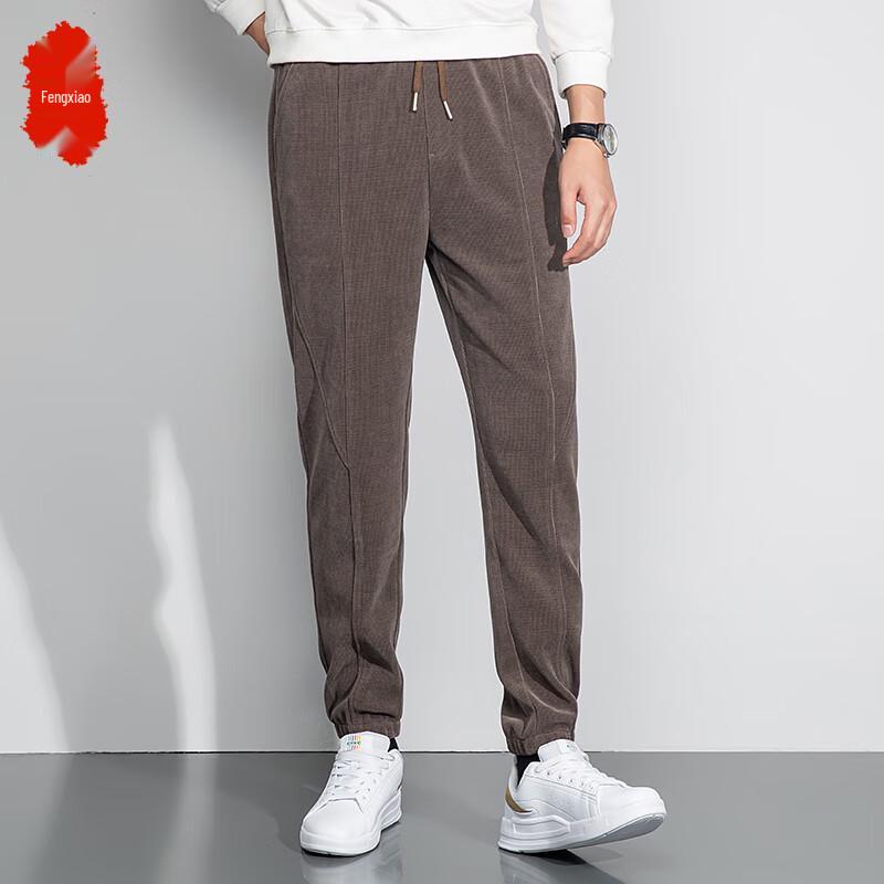 Мужские вельветовые брюки-джоггеры на резинке