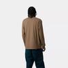 Carhartt WIP Мужская футболка с длинным рукавом и карманом SS25 с принтом логотипа, коричневая I030437-2LT-XX