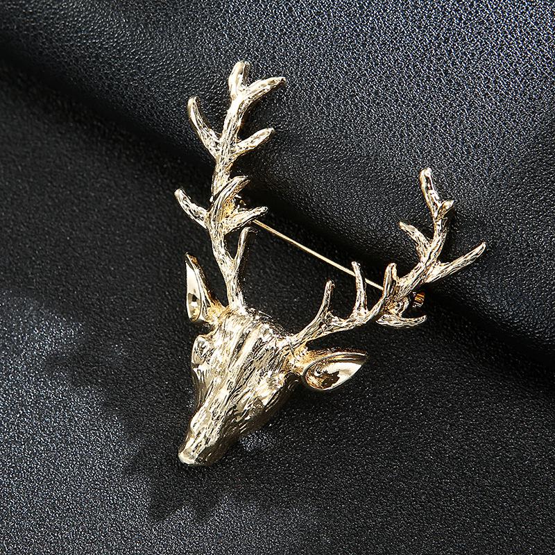 «Мужская роскошная брошь для костюма»: Дизайн головы льва, орла и оленя в короне"