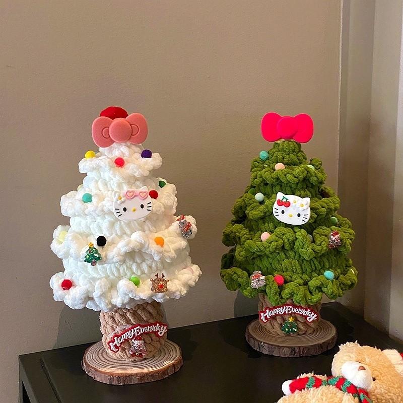 Hello Kitty Knitted Christmas Tree Artistic Ornament For Holiday Home Decor
