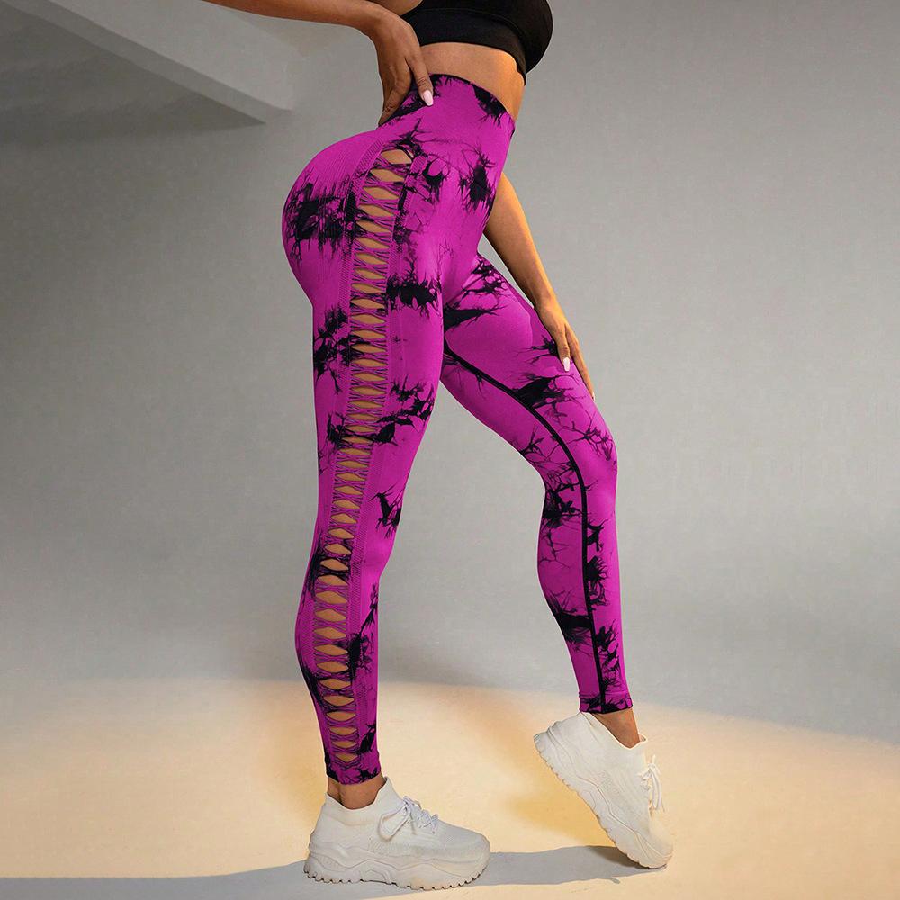 Брюки для йоги Tie Dye, спортивные леггинсы, женские бесшовные женские колготки с высокой талией и эффектом пуш-ап, леггинсы для фитнеса и тренировок, одежда для спортзала