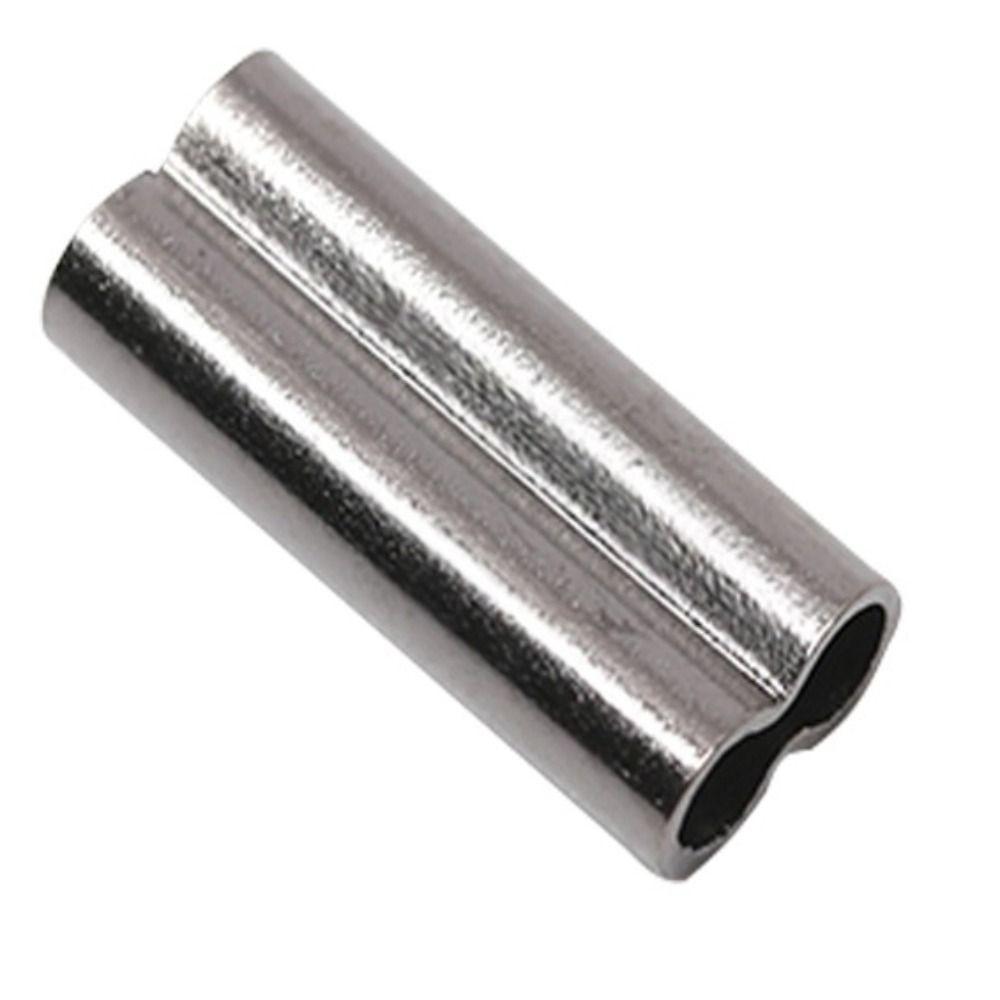 Tube Connector Double Barrel Tube Fishing Fix Tube Wire Crimps Sleeves Fishing Copper Sleeves