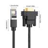 4.92 фута Сверхпрочный последовательный кабель RJ45 - DB9Pin (папа) Металлические разъемы Линия передачи данных Для консолей Улучшает соединение