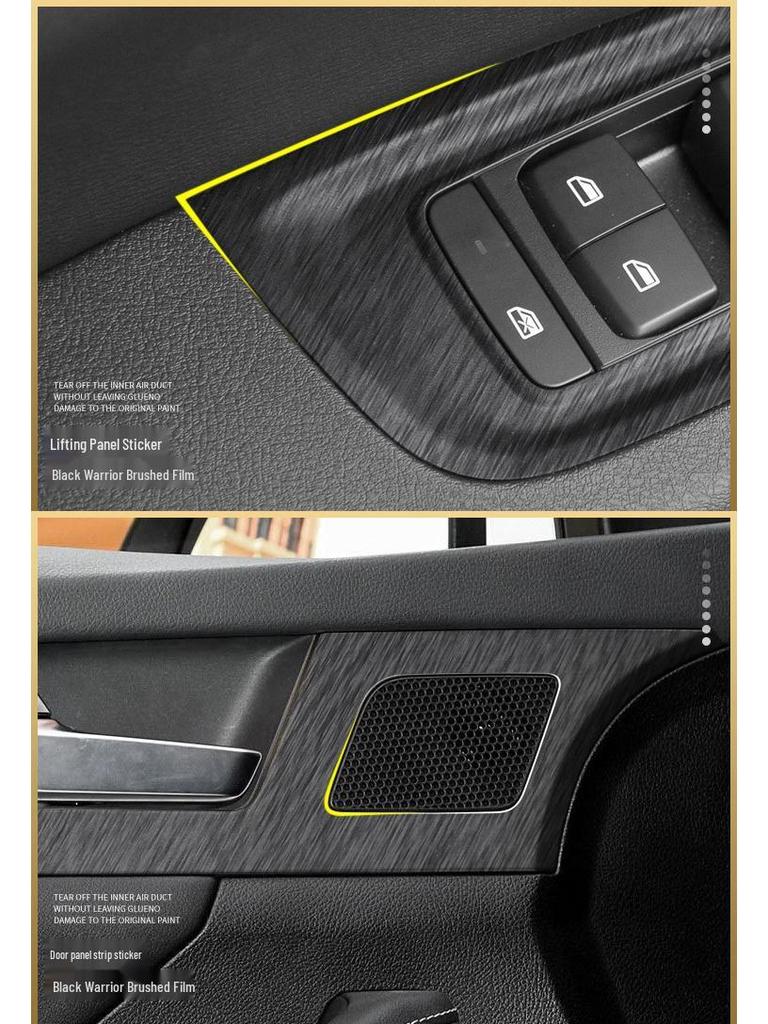 Черный Воин Матовая Наклейка на Автомобиль для 18-20 BYD Qin Pro Декор Интерьера