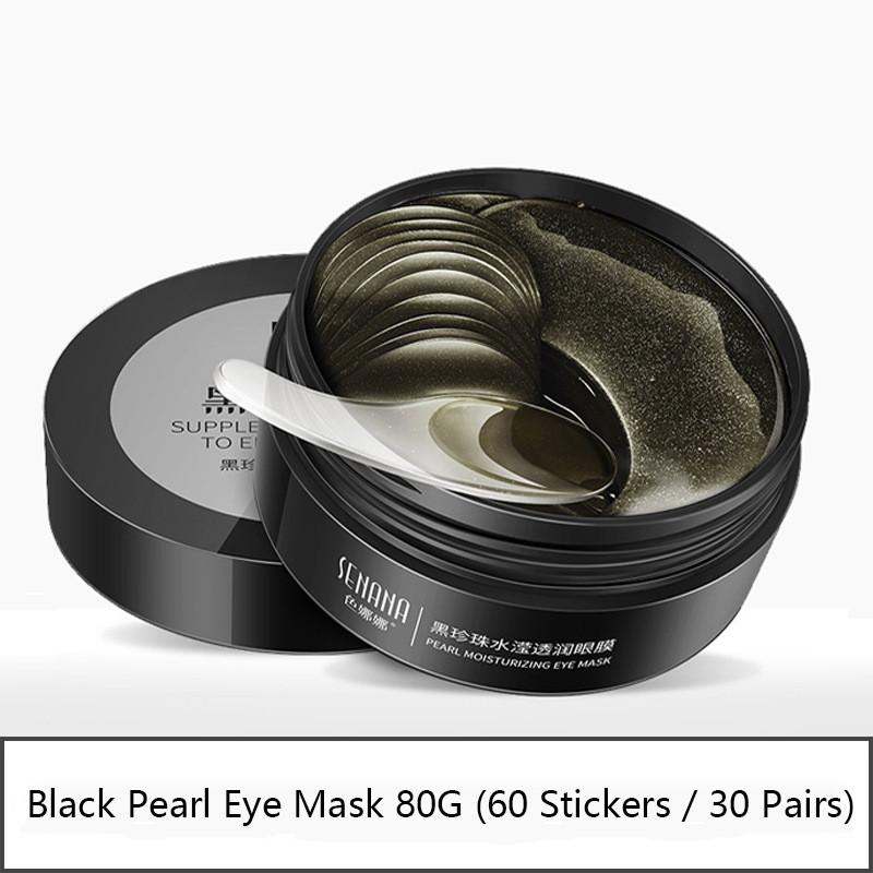 60 шт. гидрогелевые патчи с черным жемчугом, коллагеном, против старения, уход за морщинами, маска для глаз, гель-патч для удаления темных кругов