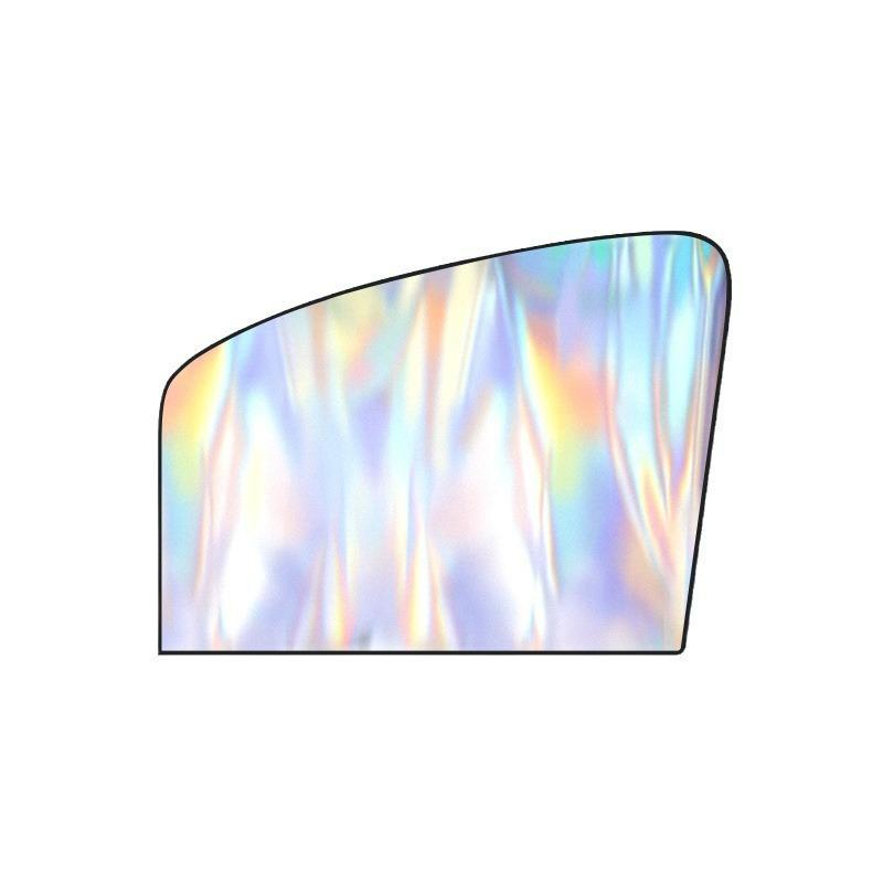 Iridescent Titanium Silver Reflective Car Sunshade Curtains