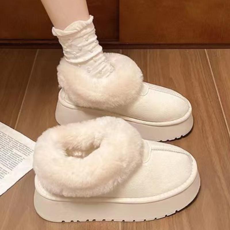 2024 Новые зимние ботинки на платформе Роскошная дизайнерская обувь для женщин Теплые женские ботильоны из искусственного меха