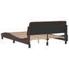 Dover Bed Frame Brown 140 x 190 cm Faux Leather