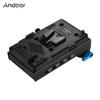 V Mount V-lock Battery Plate Adapter with 15mm Dual Hole Rod Clamp NP-FZ100 Dummy Battery