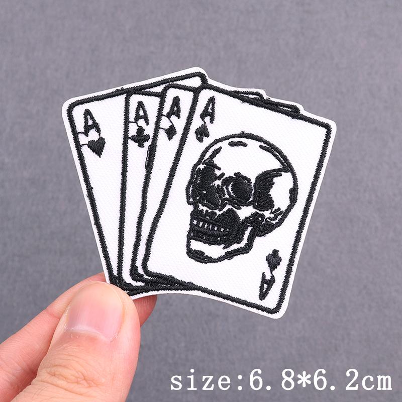Нашивки с вышивкой в виде черепа в стиле панк на одежде, хип-хоп, сексуальные, термоклеящиеся, нашивки с надписью «Любовь» для декора одежды