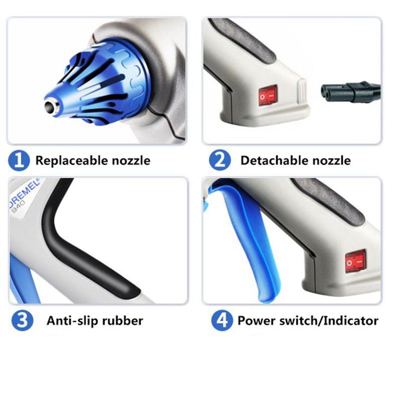 Bosch Клеевой пистолет D-remel 940 195 градусов Оригинальный высокотемпературный клеевой пистолет DREMEL 940, стандартный заводской