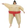 Sumo Costume Wrestler Inflatable Suit Blow Up Party Outfit Cosplay Dress Kid Men
