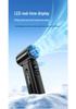 USB Rechargeable Handheld Fan with 100-Speed Digital Display & Stepless Control for High Wind Power