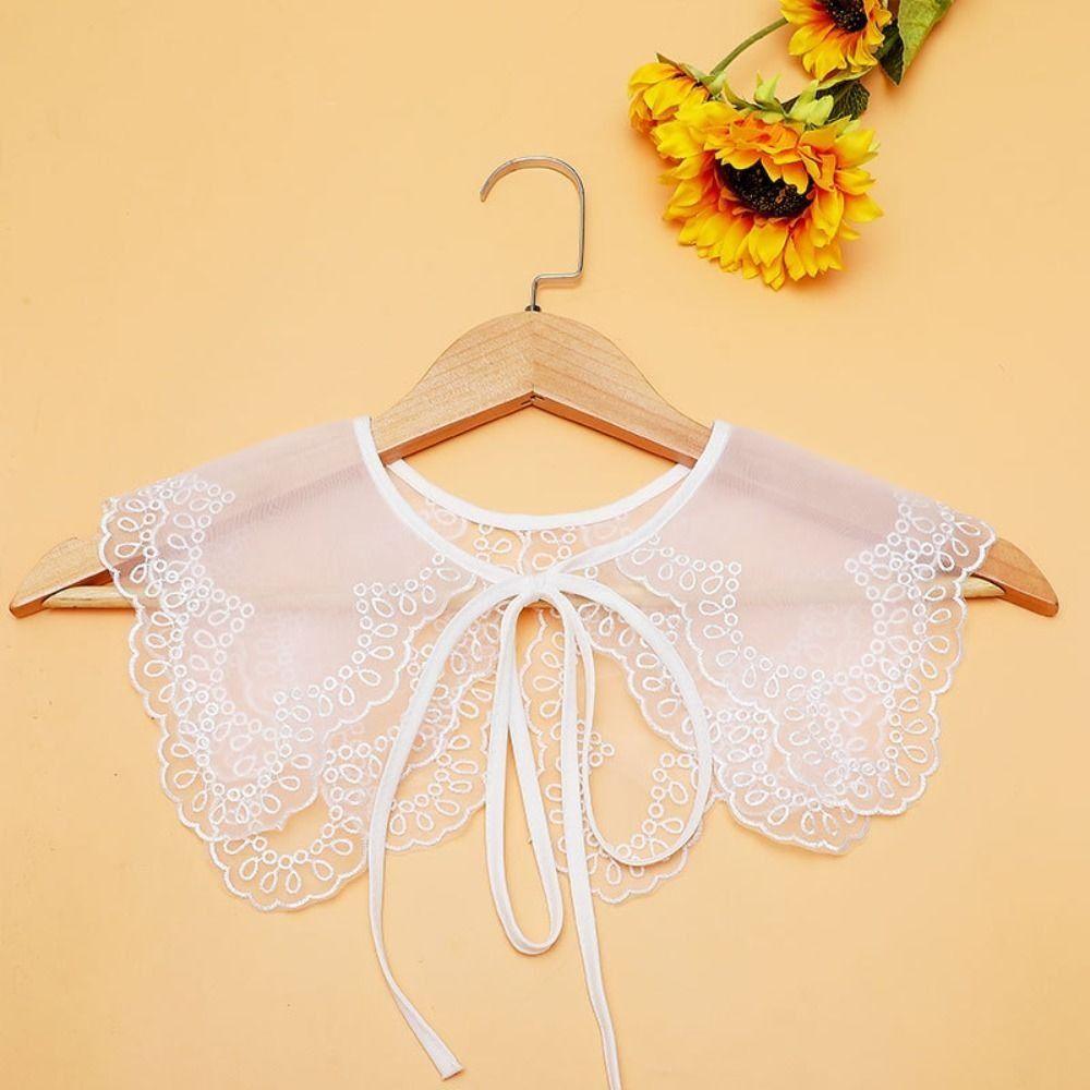 Хлопковый поддельный воротник DIY лацкан половина рубашки отрегулируйте одежду дамы накидка женщины девушки