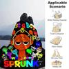 1pc, "Sprunk Lovers' Rainbow Character Print Blanket, Perfect for Home Decor, Couch Cover, Travel, Camping, Car, Beach, Office Nap, Gift Idea"B061
