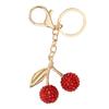 Rhinestone Cherry Bag Pendant Charms Car Keyring Cute Cherry Keychain  Gift