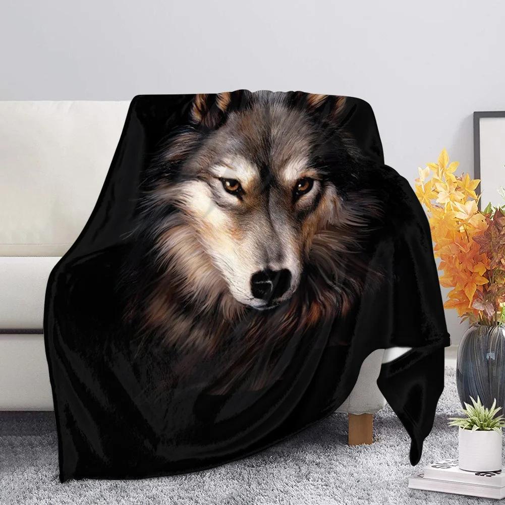 Wolf Digital Printed Blanket Sofa Blanket Bed Soft Thermal Blanket Flannel Blanket Birthday Gift Blanket
