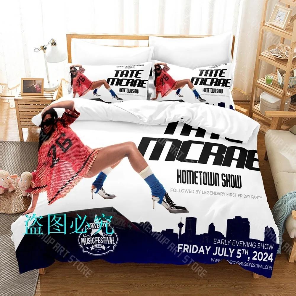 3D Print Tate McRae Bedding Set Single Twin Full Queen King Size Bed Set Aldult Kid Bedroom Duvetcover Sets Anime Bed Sheet