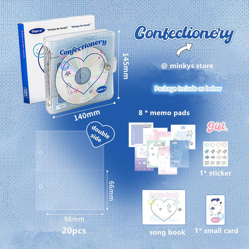 MINKYS Ретро CD Kpop Фотокарточки Коллекционная книга Папка Обложка для блокнота A7 Дневник Планировщик Канцелярские принадлежности