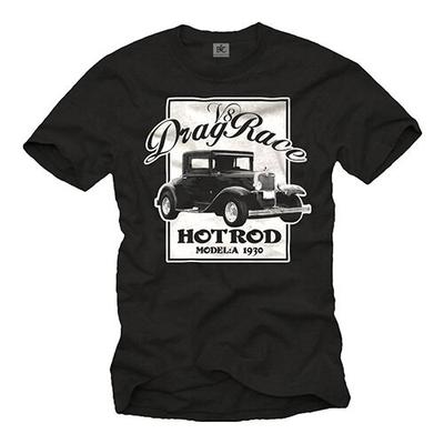 Футболка в стиле рокабилли с индивидуальной моделью A Hot Rod