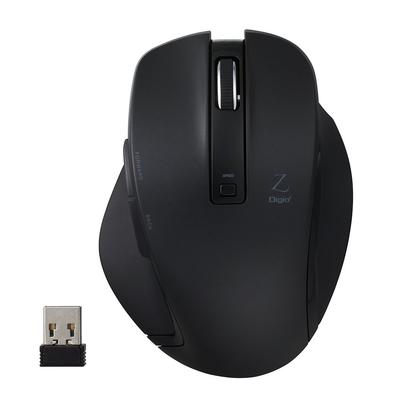 Беспроводная мышь Digio2 Z Ultimate Shape, 2,4 ГГц, 5 кнопок, синий светодиод, средний размер, черный, 48337