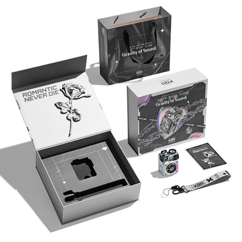 Новый Bluetooth-аудиодинамик Muzen Cyber Cube-Pro Bluetooth 5.0, портативный, с фиджет-спиннером, кристально чистым звуком и RGB-подсветкой