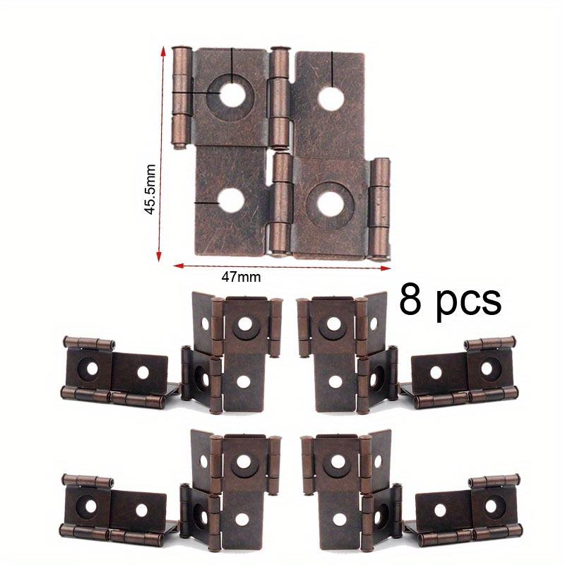 8pcs Folding Screen Gate Hinges Retro Style Double-Acting Door Hinges Furniture Folding Screen Hinges Hardware Bedroom Bathroom Door