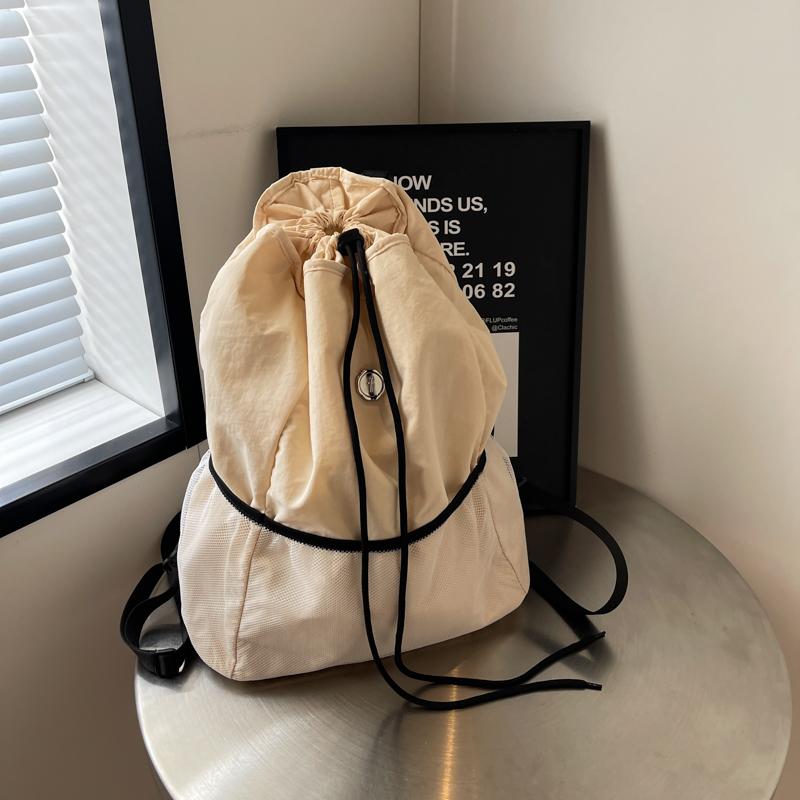 Женский рюкзак с завязками на шнурке, большой емкости, дорожный рюкзак, легкий, простой, школьный рюкзак