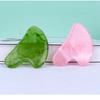 2Pcs Face Massager Scrapers Tools for Face Neck Back Body Natural Resin Gua Sha Massage Board Rose Quartz Guasha Plate