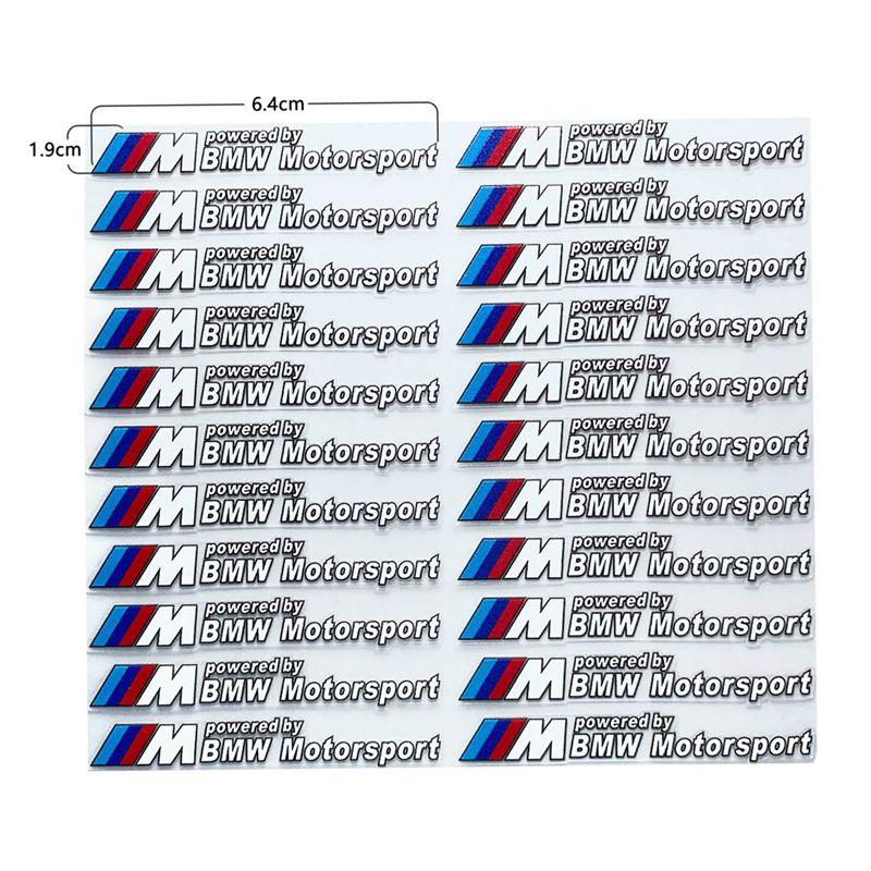 YGIE8 Car Decoration Strip Trunk Relief Stickers Decals For Bmw M Power Performance E28 E30 E34 E36 E46 E60 E90 F84 F87 X1 X3 X5 X6