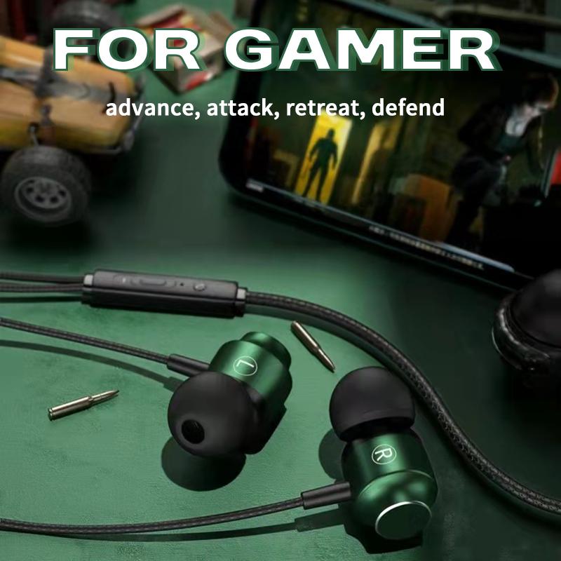 VAORLO Оригинальные проводные наушники 9D HIFI с мощными басами и объемным звуком для игр, музыки и спорта - совместимы с 3,5 мм AUX/Type C