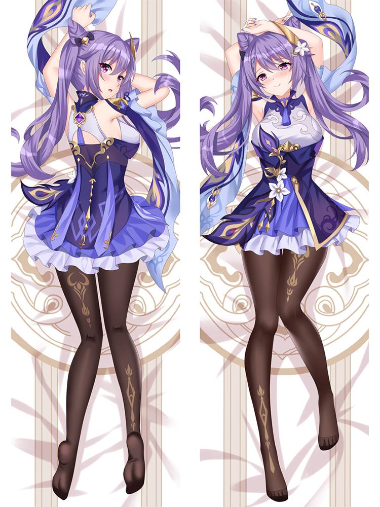 Genshin Impact Keqing Dakimakura Anime Otaku 2-Side Printed Waifu Decor Hugging Body Pillow Case Otaku Cushion Pillows Cover