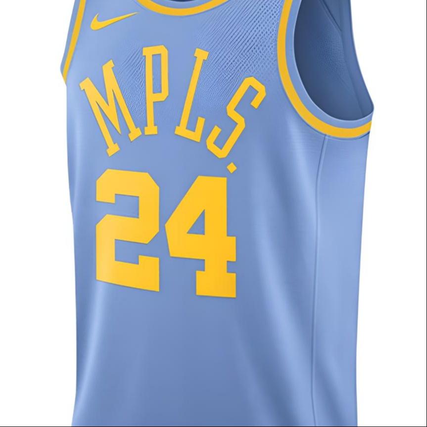 Nike NBA Casual Sports Basketball Jersey/Vest Los Angeles Lakers Kobe 24 Blue Men's AO2908-449