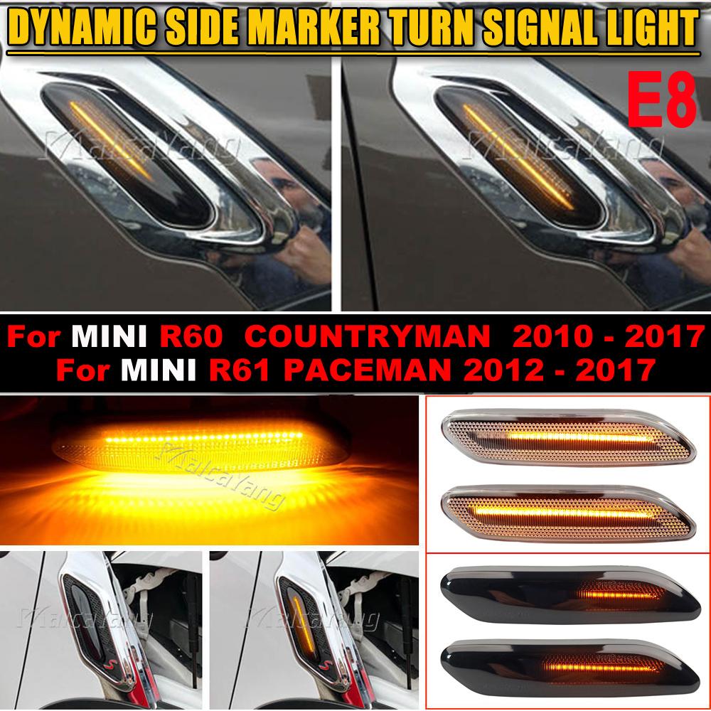 Для BMW MINI COOPER R60 R61 COUNTRYMAN PACEMAN динамический светодиодный боковой габаритный указатель поворота Fender Lights