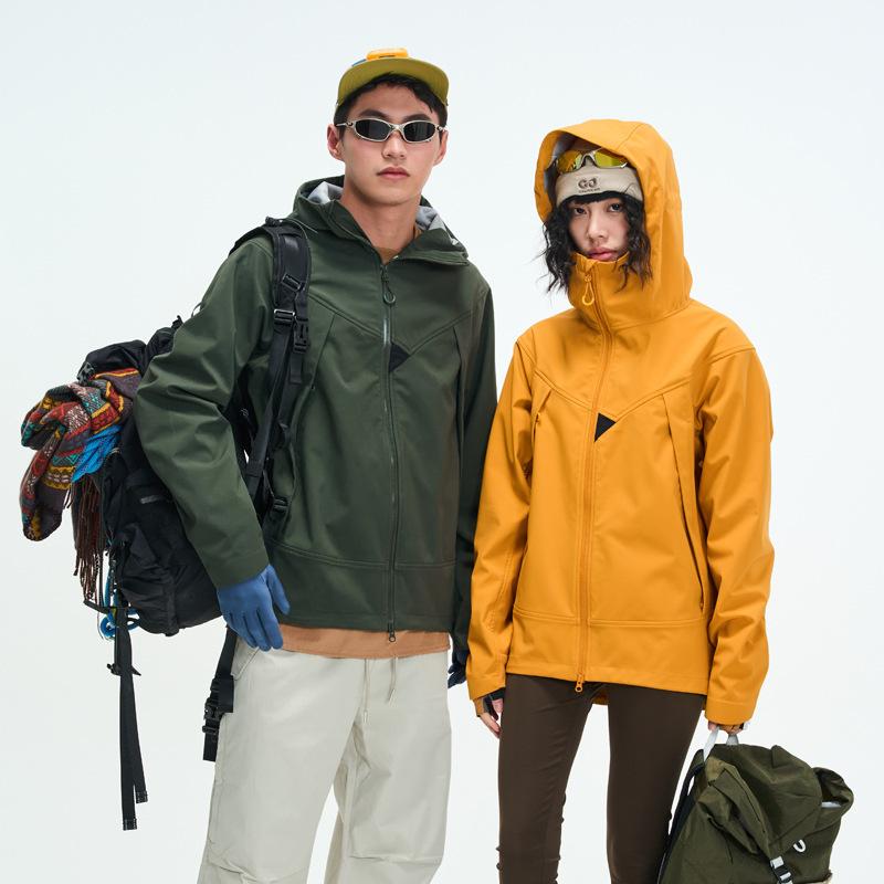 Spring and Autumn 2026 New Hooded Jacket Windproof Waterproof Anti-fouling Three-proof Breathable Outdoor Mountaineering Casual Jacket