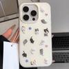 Мультяшный Кот DIY Наклейки Чехол Совместим для IPhone 11 16 15 13 12 Pro Max X XR XS Max 16E 6s 16 7 6 15 8 Plus Силиконовый Чехол