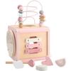 LabelLabel Activity Cube Деревянная игрушка Looping M Baby 1st 2nd Gift Girls Деревянная игрушка Обучающая игрушка (розовый)