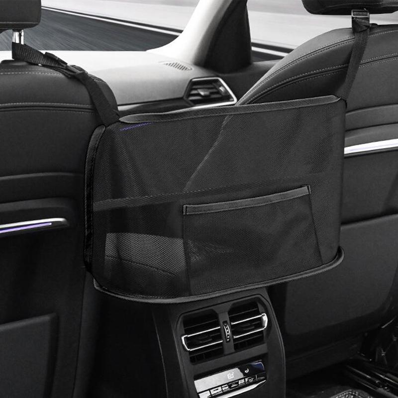 Новая большая вместительная сетка для автомобильного сиденья, карманная сумка, держатель для кошелька, сумка-органайзер для хранения, сетка для домашних животных, барьерная сумка для собак между задними сиденьями